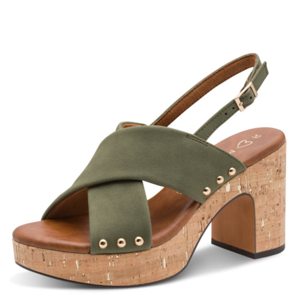 Marco Tozzi 2-28366-46 722 Olive Sandals