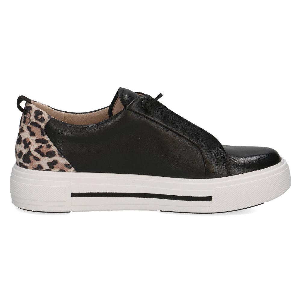 Caprice 9-23709-44 019 Black Comb Lace-Up Trainers