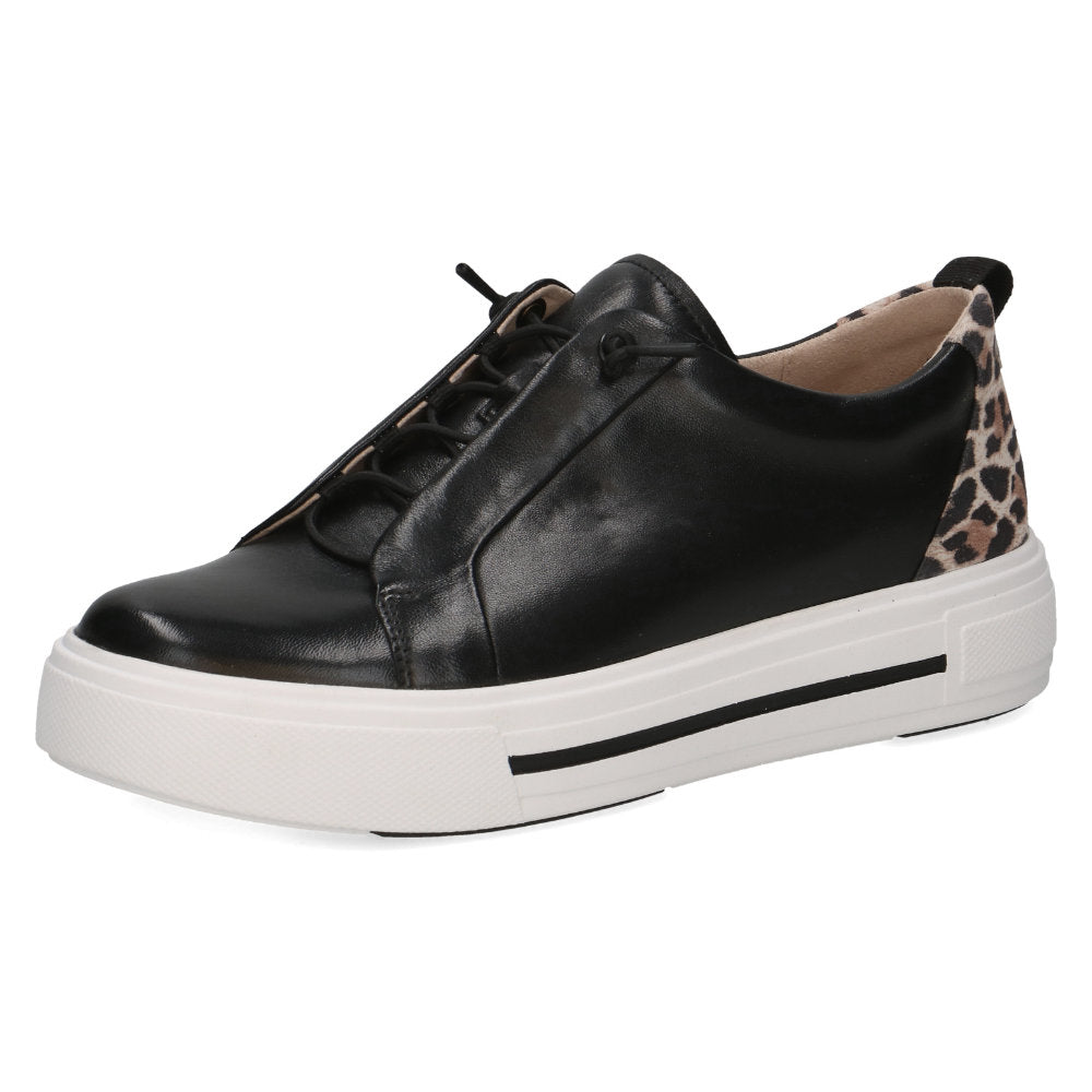 Caprice 9-23709-44 019 Black Comb Lace-Up Trainers