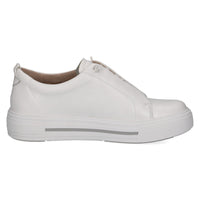 Caprice 9-23709-44 102 White Nappa Lace-Up Trainers