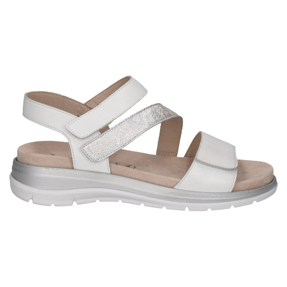Caprice 9-28716-44 197 White Comb Sandals