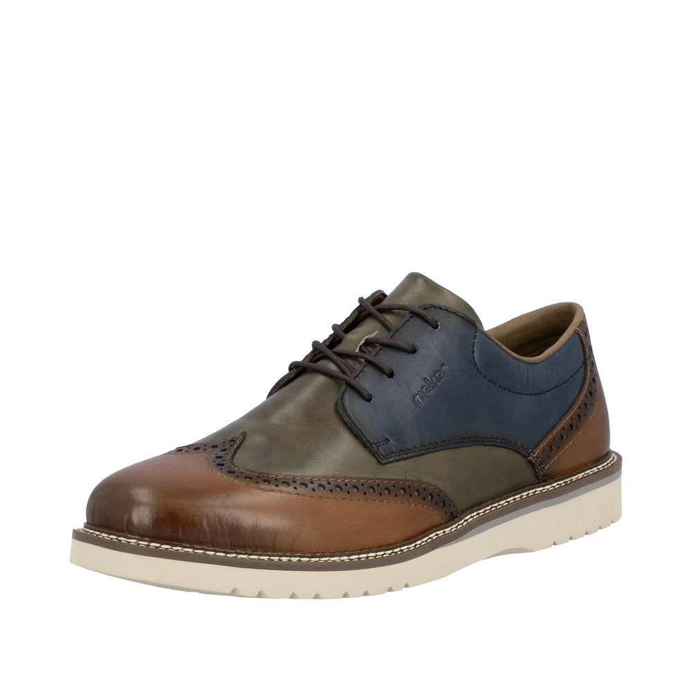 Rieker 04504-90 Muskat/Forest/Royal Blue Shoes