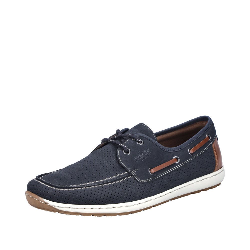 Rieker 08816-14 Guido Navy Shoes