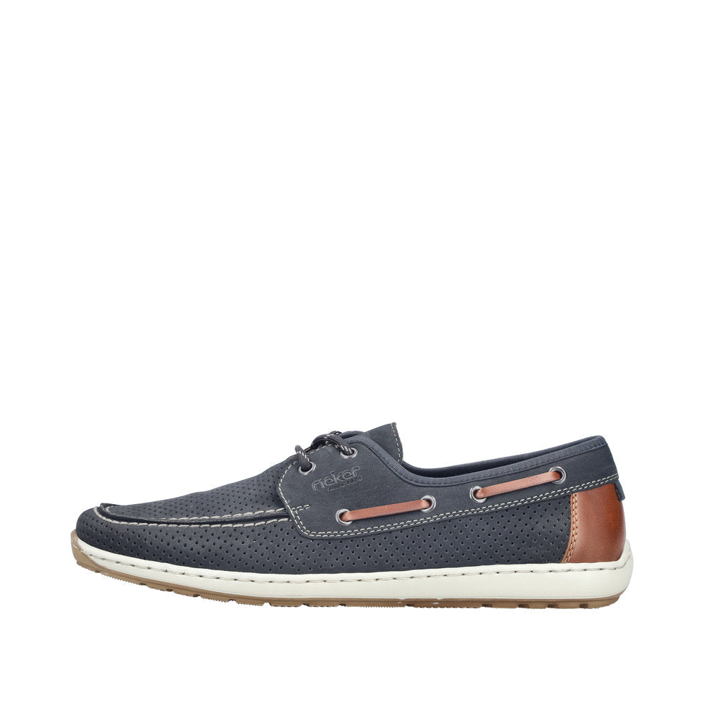 Rieker 08816-14 Guido Navy Shoes