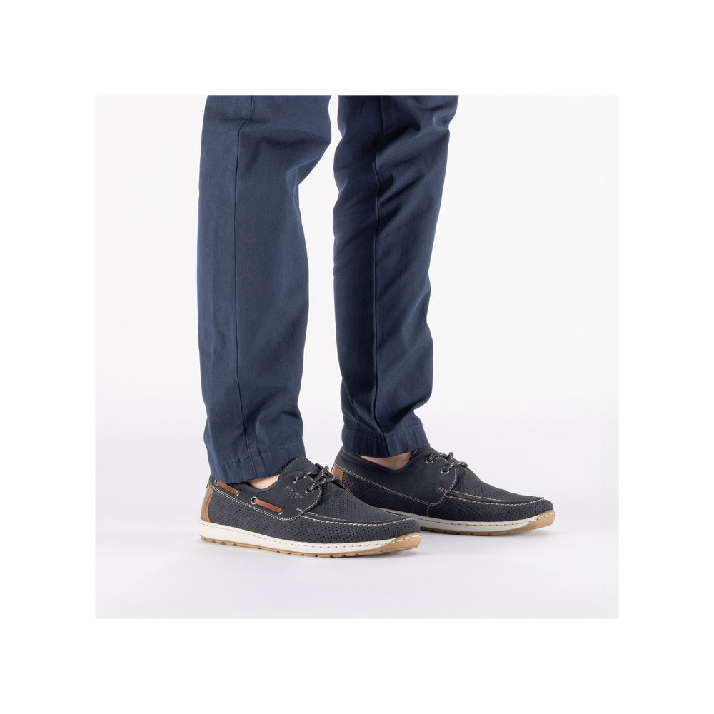 Rieker 08816-14 Guido Navy Shoes