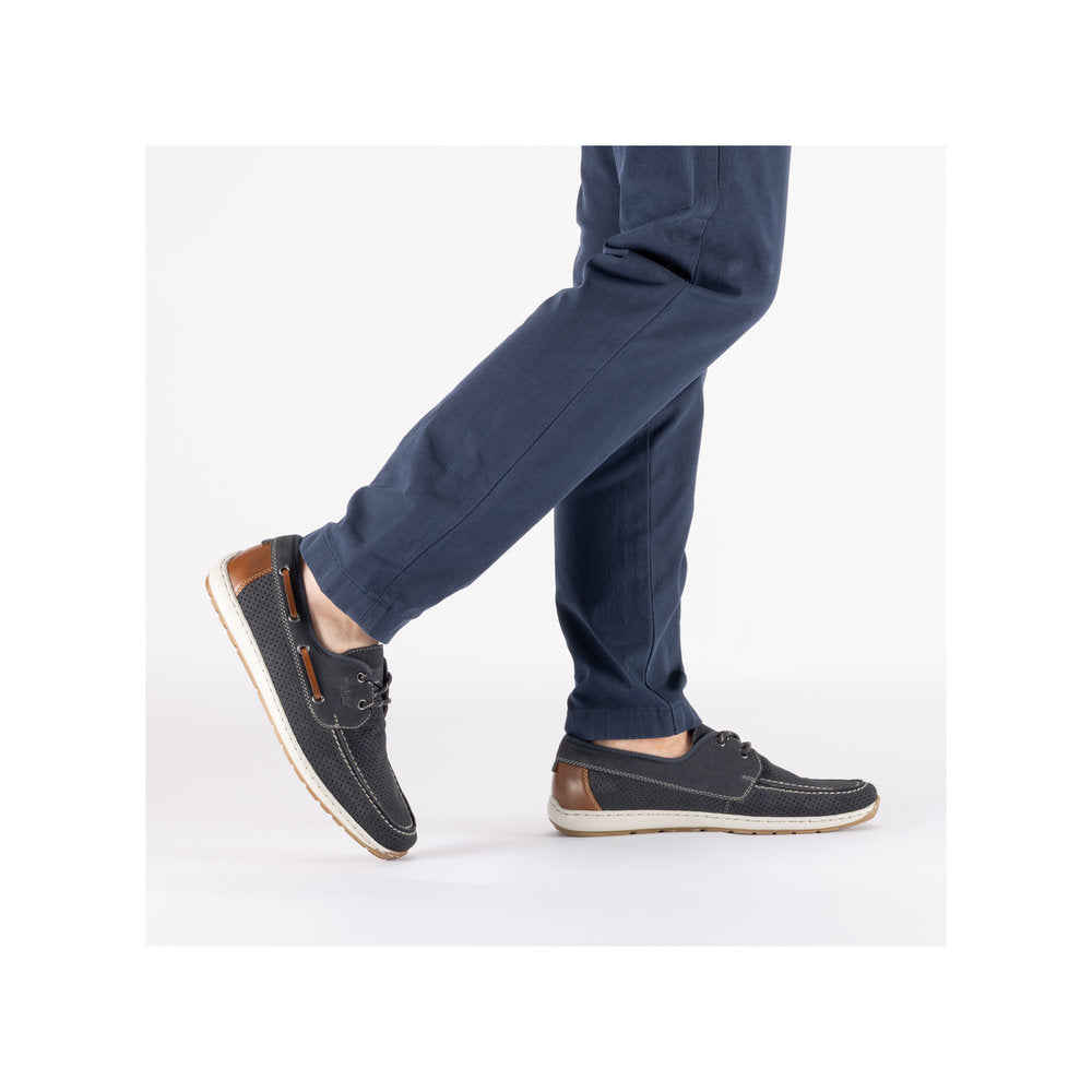 Rieker 08816-14 Guido Navy Shoes