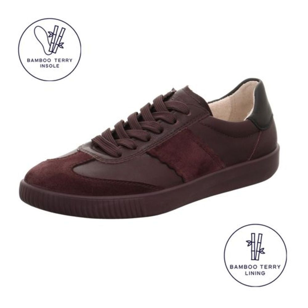 Legero Silence 2-000371-5940 Red Lace-Up Low Shoes