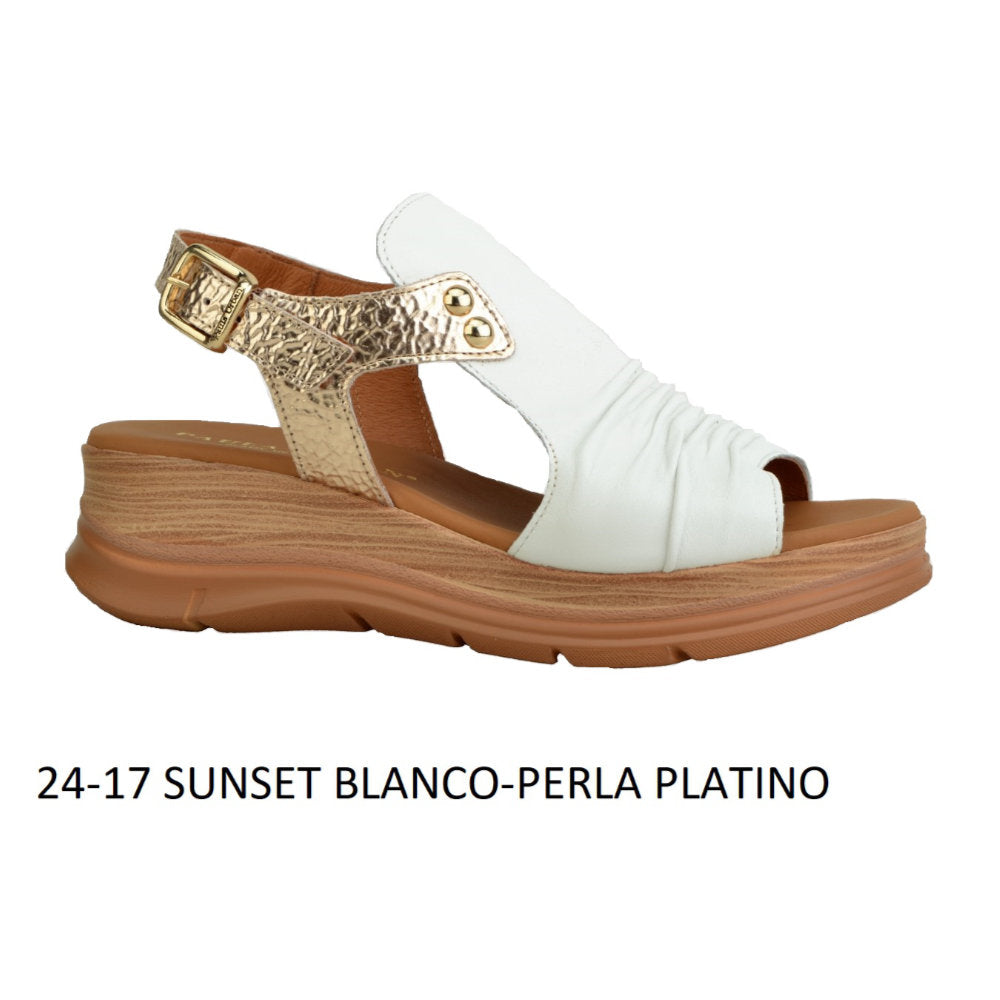 Paula Urban 24-17 White/Gold Sandals