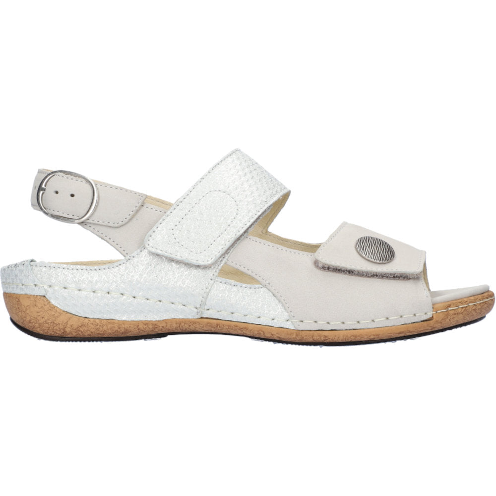 Waldlaufer 342002-212-424 Heliett White Cream Sandals - Wide