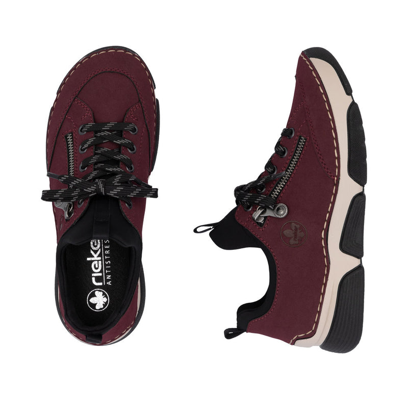 Rieker 45973-36 Bordeaux/Schwarz Shoes