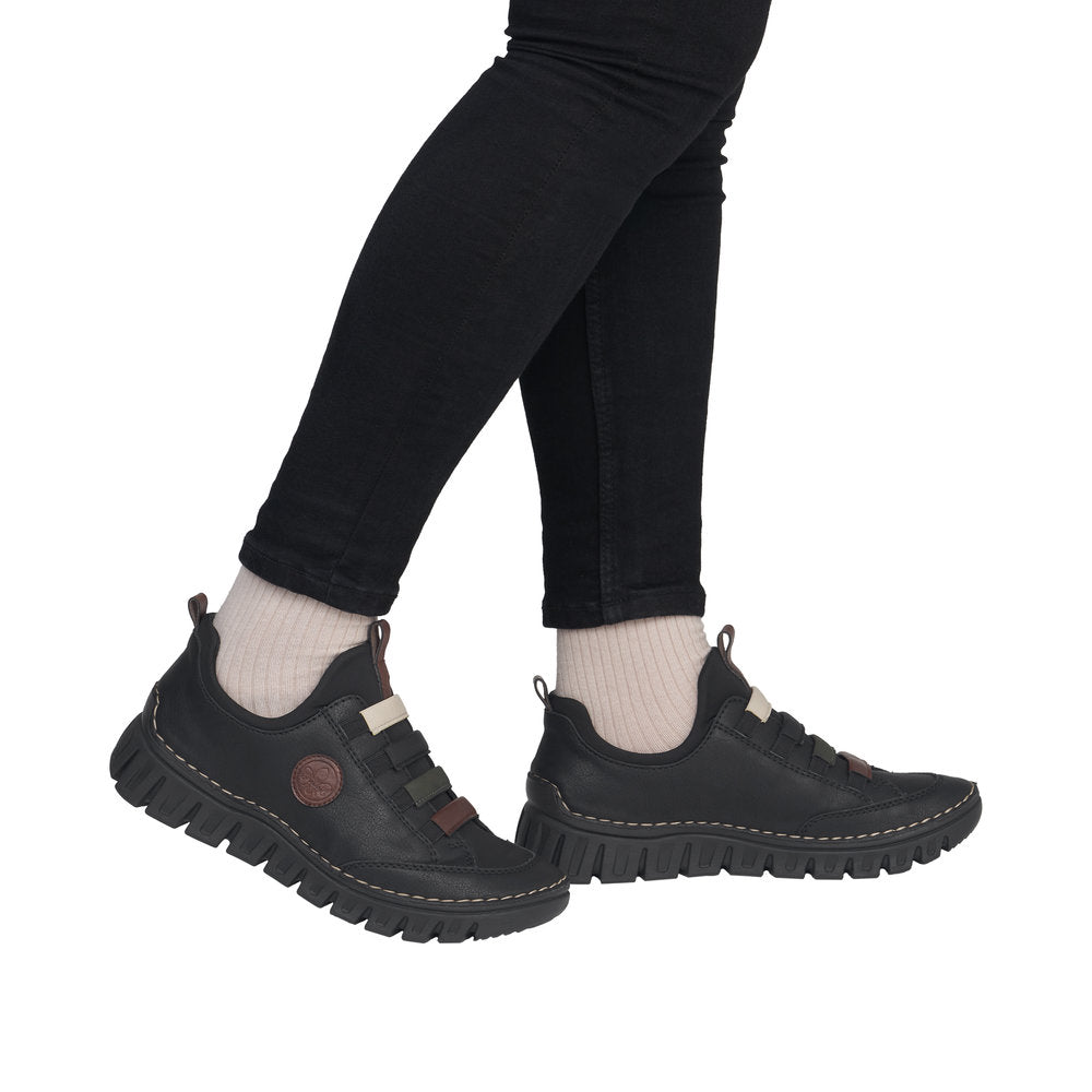 Rieker 57550-00 Angela Black Shoes