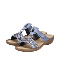 Rieker 608K2-12 Regina Blue Mules