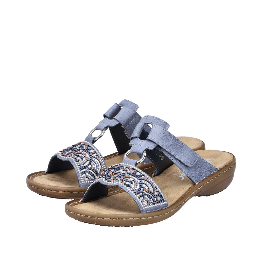 Rieker 608K2-12 Regina Blue Mules