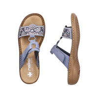Rieker 608K2-12 Regina Blue Mules