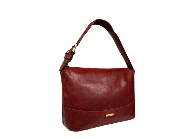 Nova Leathers Short Handle Shoulder Cognac  (6166)