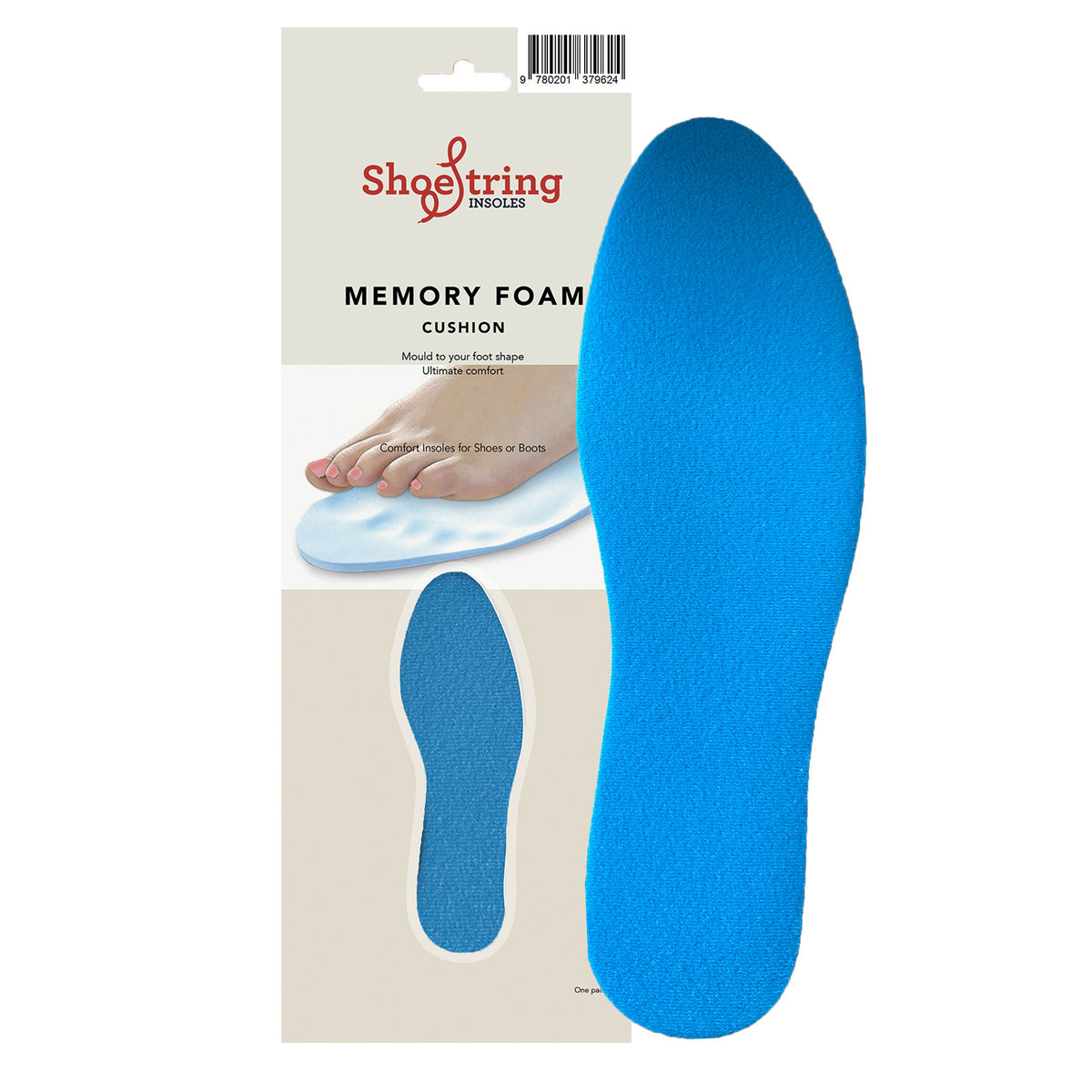 Shoe String Insoles Memory Foam Blue CTS - 62099