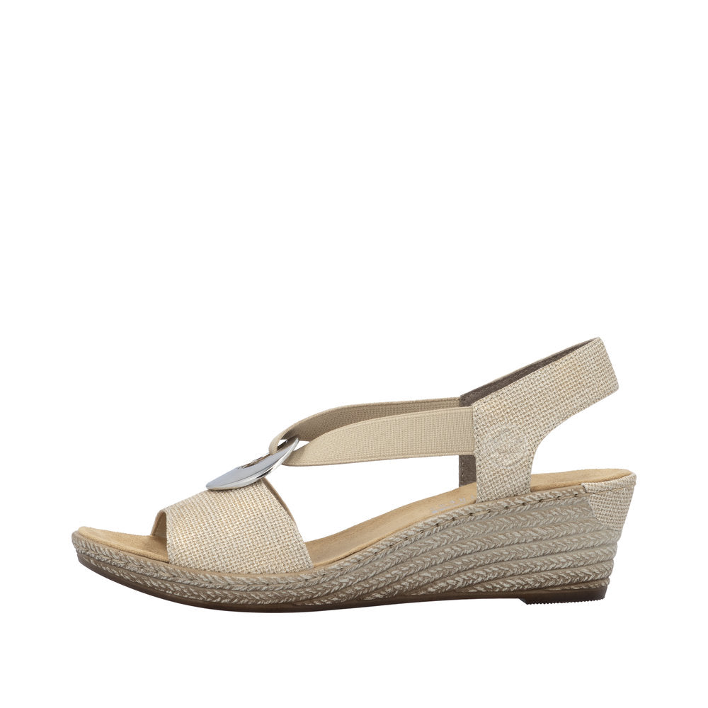 Rieker 624H6-93 Fanni Beige Sandals