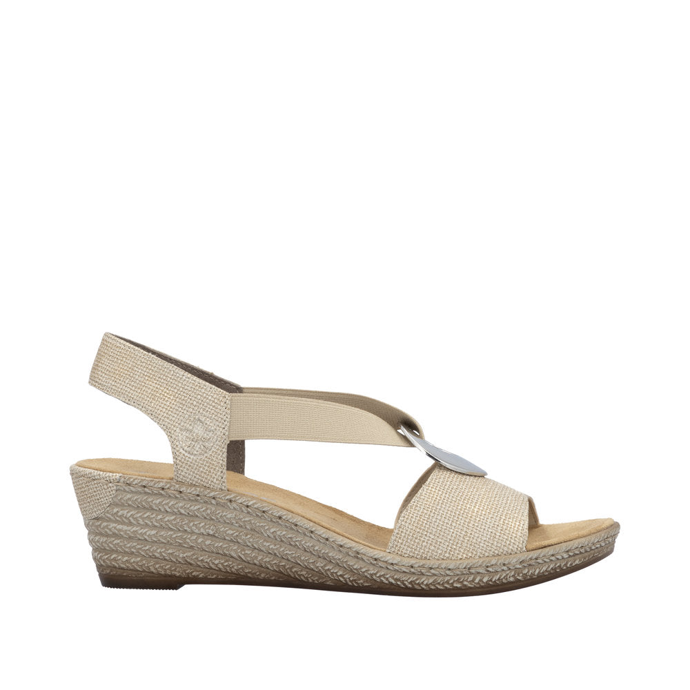 Rieker 624H6-93 Fanni Beige Sandals