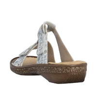 Rieker 628P9-91 Regina Silver Mules