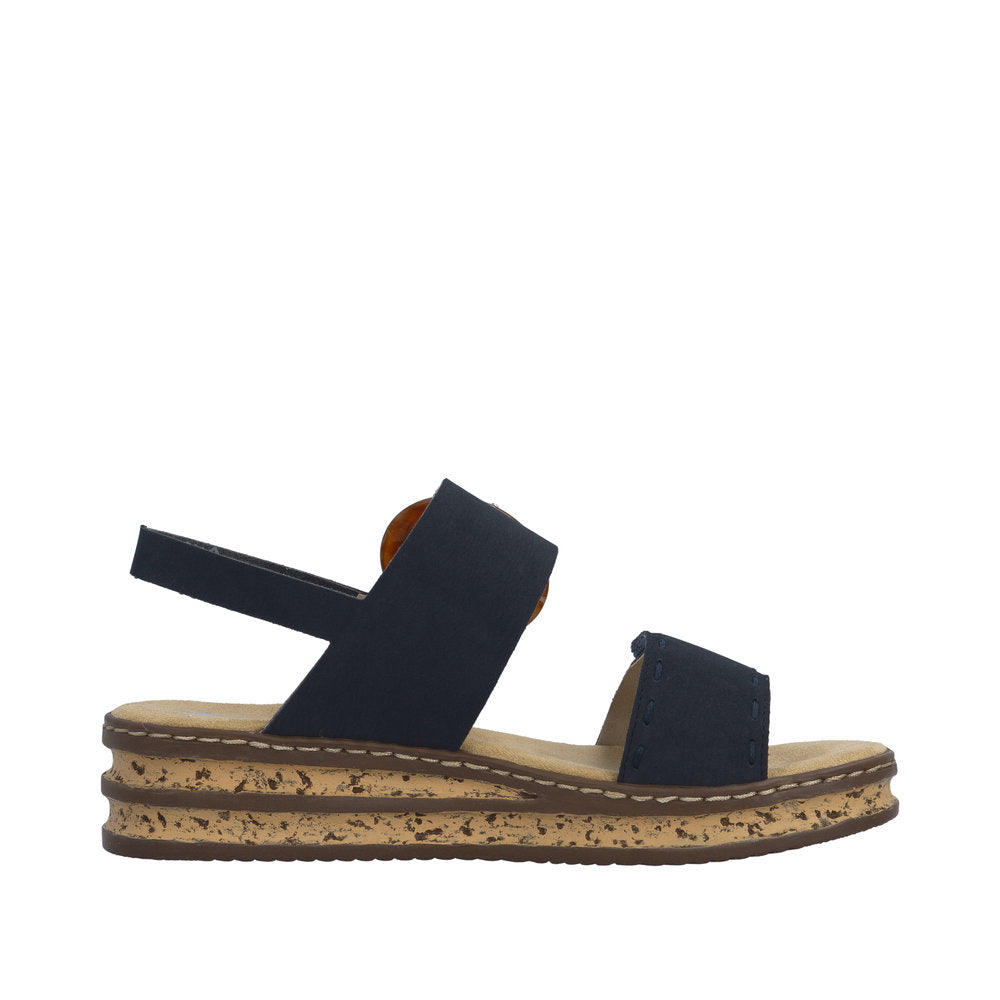 Rieker 62950-14 Regina Navy Sandals