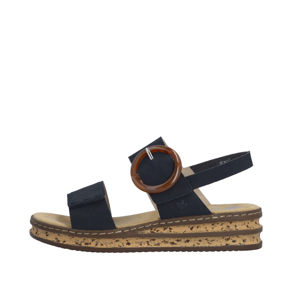 Rieker 62950-14 Regina Navy Sandals