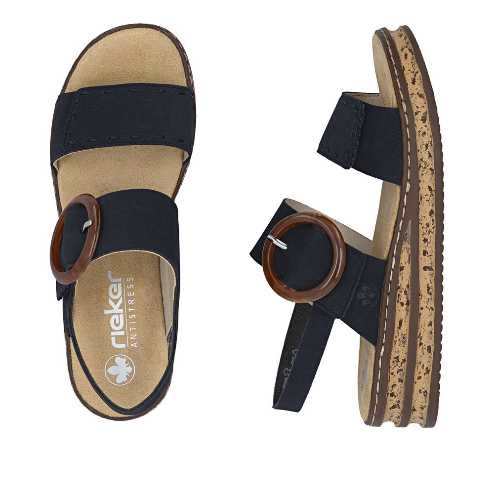 Rieker 62950-14 Regina Navy Sandals