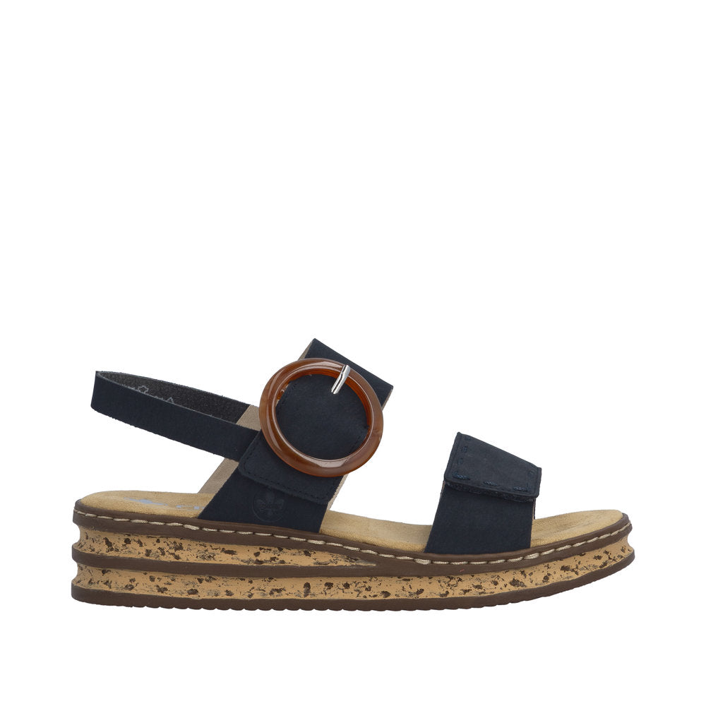 Rieker 62950-14 Regina Navy Sandals