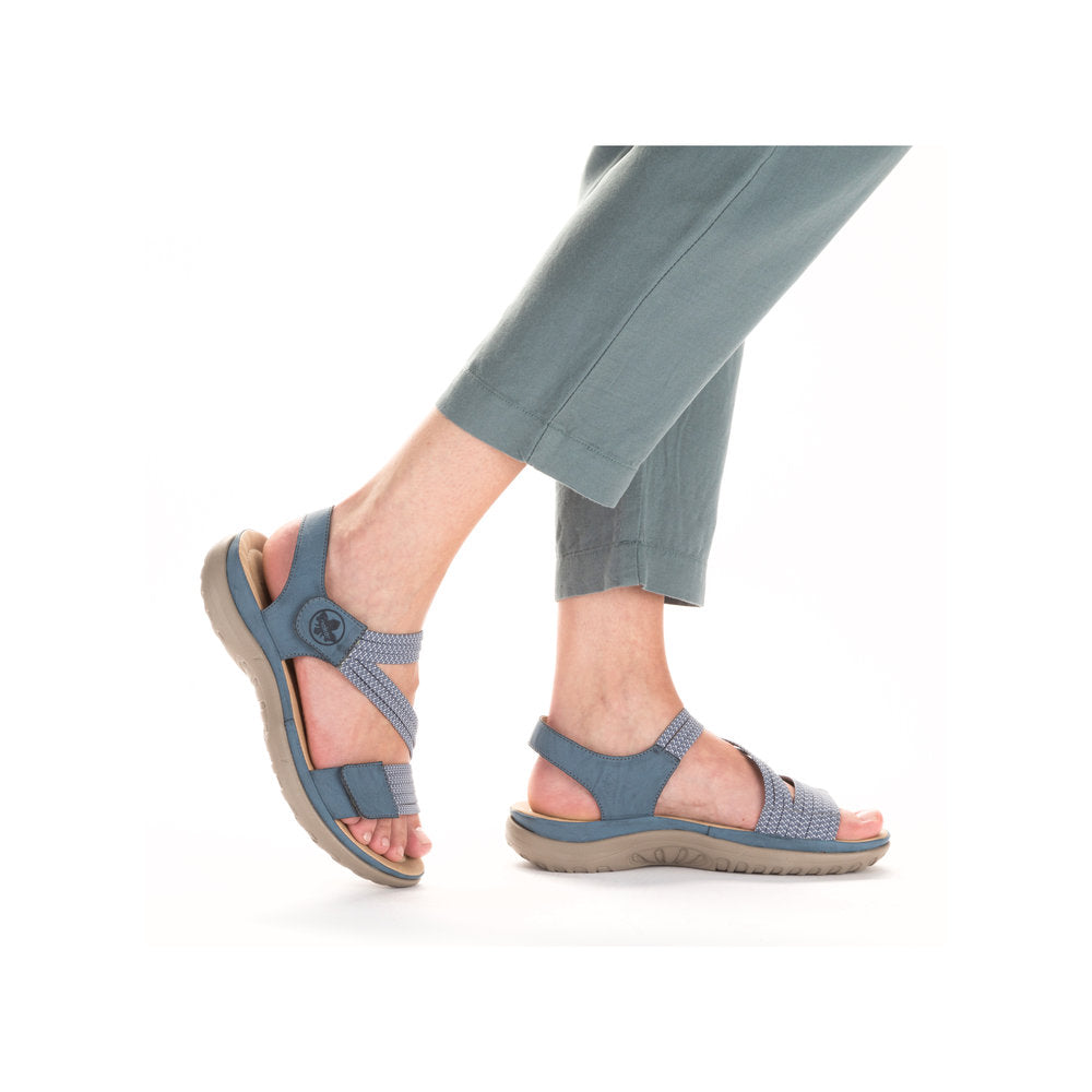 Rieker 64870-14 Franja Blue Sandals