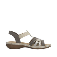 Rieker 65918-64 Regina Brown Combi Sandals