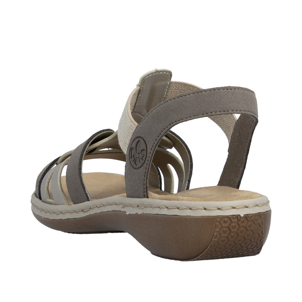 Rieker 65918-64 Regina Brown Combi Sandals