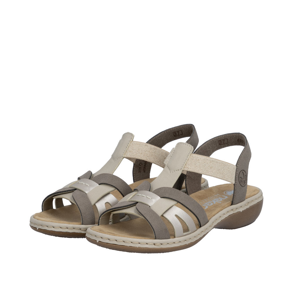Rieker 65918-64 Regina Brown Combi Sandals