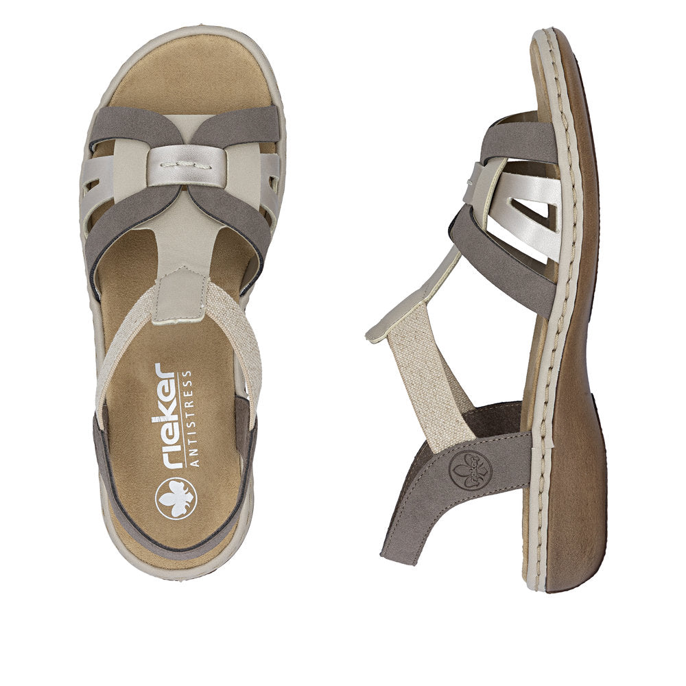 Rieker 65918-64 Regina Brown Combi Sandals