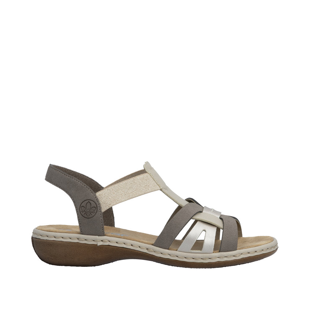 Rieker 65918-64 Regina Brown Combi Sandals
