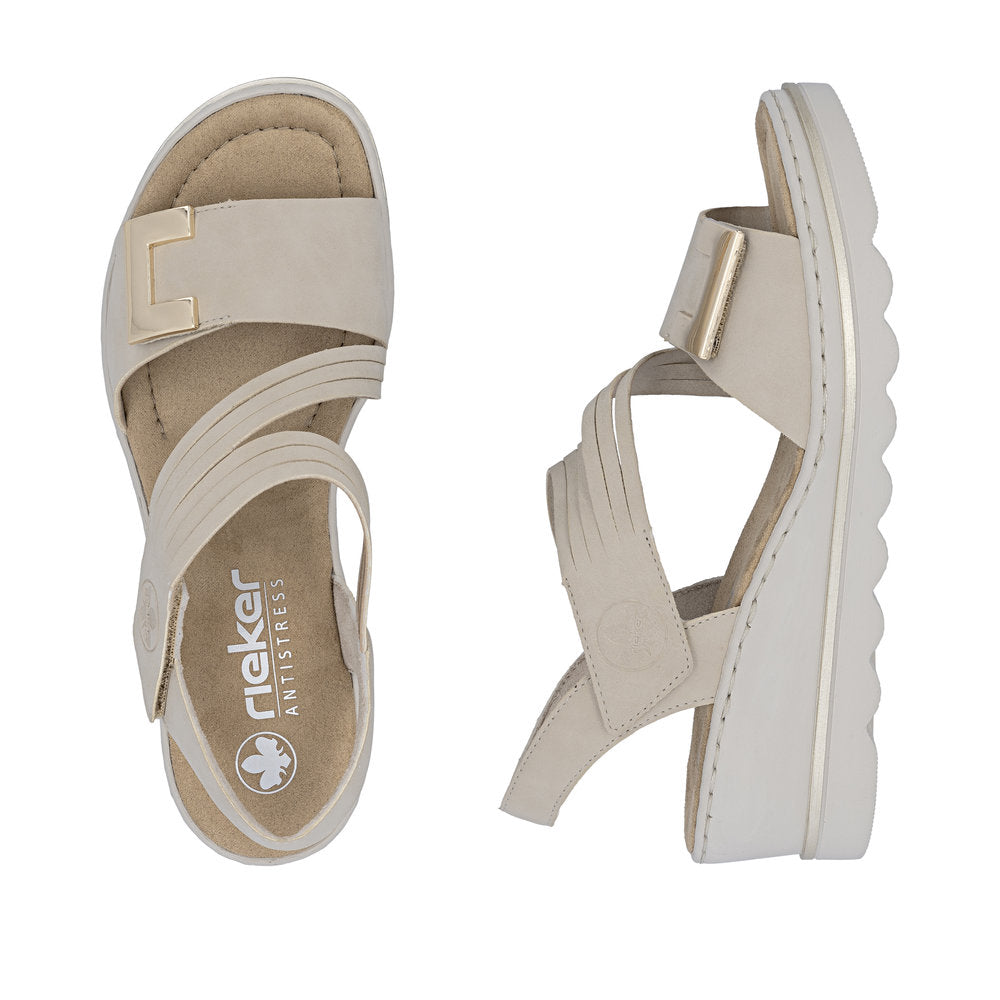 Rieker 67410-62 Rose Beige Sandals