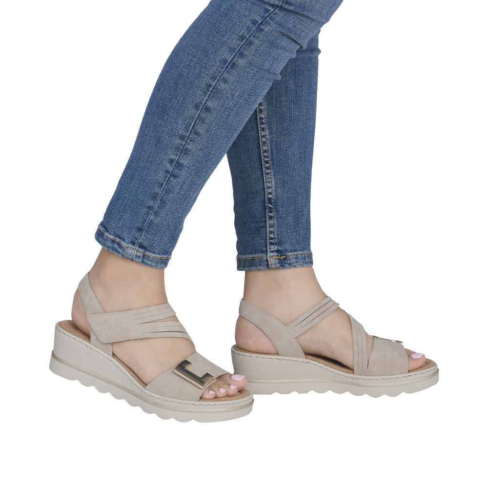 Rieker 67410-62 Rose Beige Sandals
