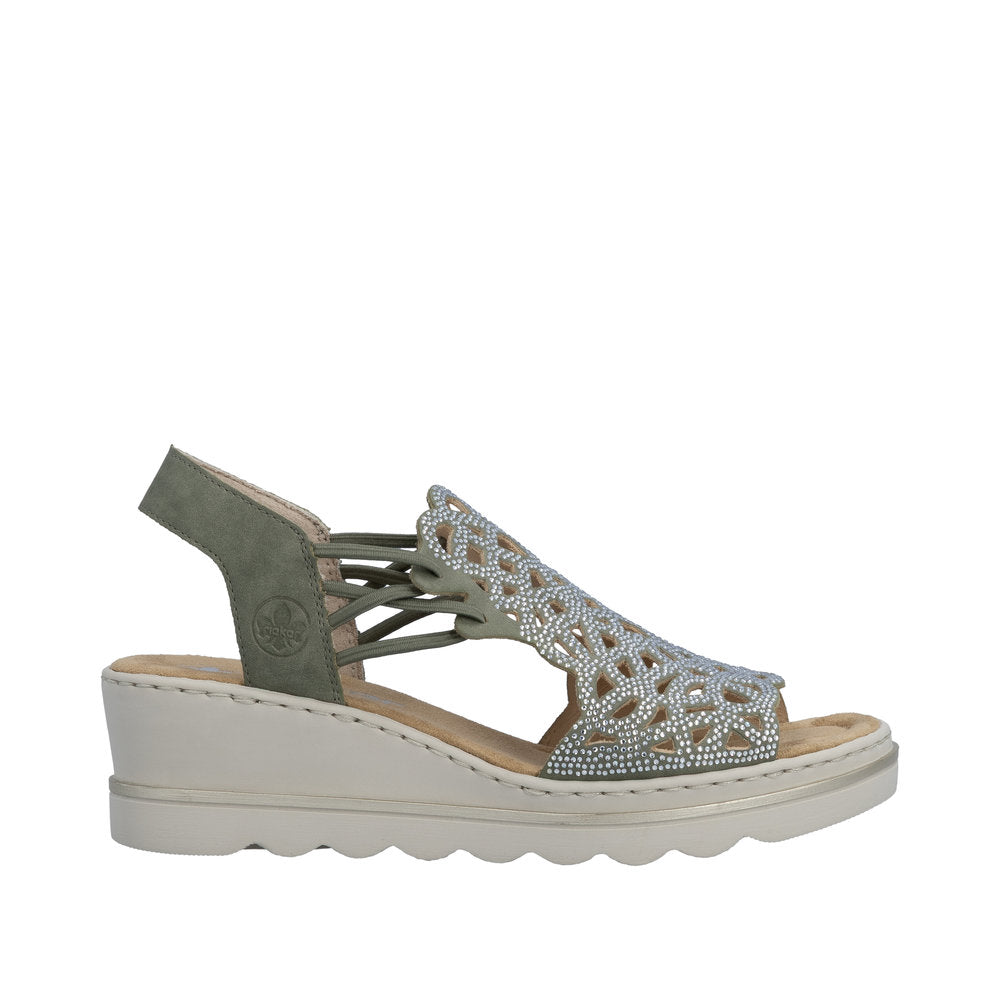 Rieker 67465-52 Rose Khaki Sandals