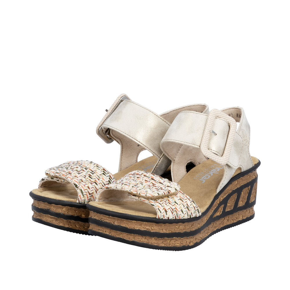 Rieker 68172-60 Rose Beige Sandals