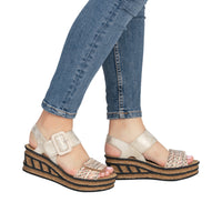 Rieker 68172-60 Rose Beige Sandals