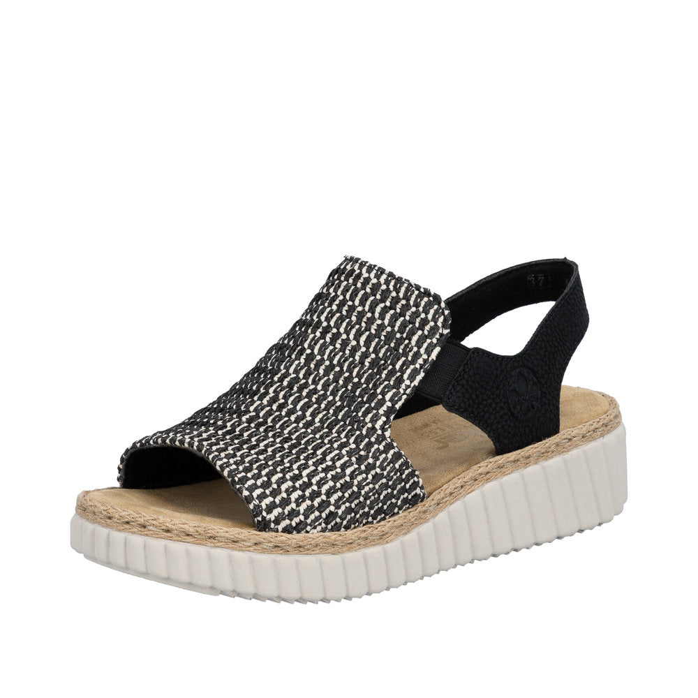 Rieker 69276-00 Rachel Black Sandals