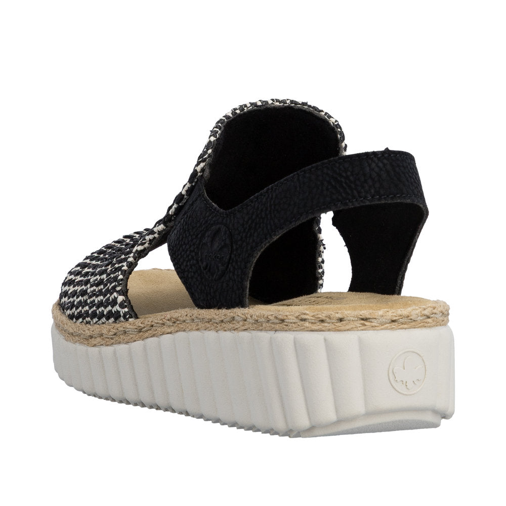 Rieker 69276-00 Rachel Black Sandals