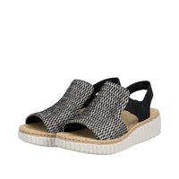 Rieker 69276-00 Rachel Black Sandals