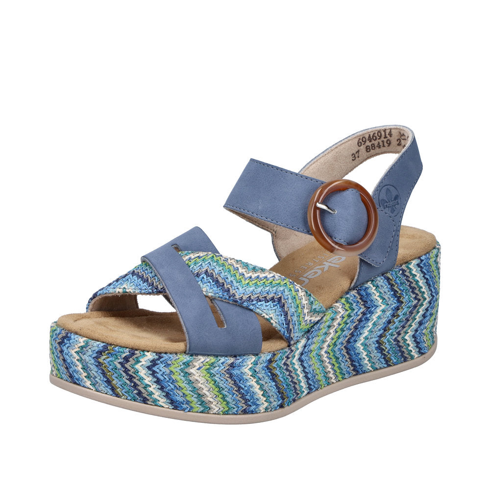 Rieker 69469-14 Rose Blue Sandals