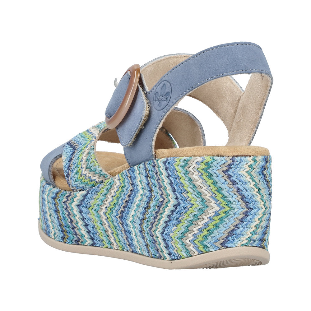 Rieker 69469-14 Rose Blue Sandals