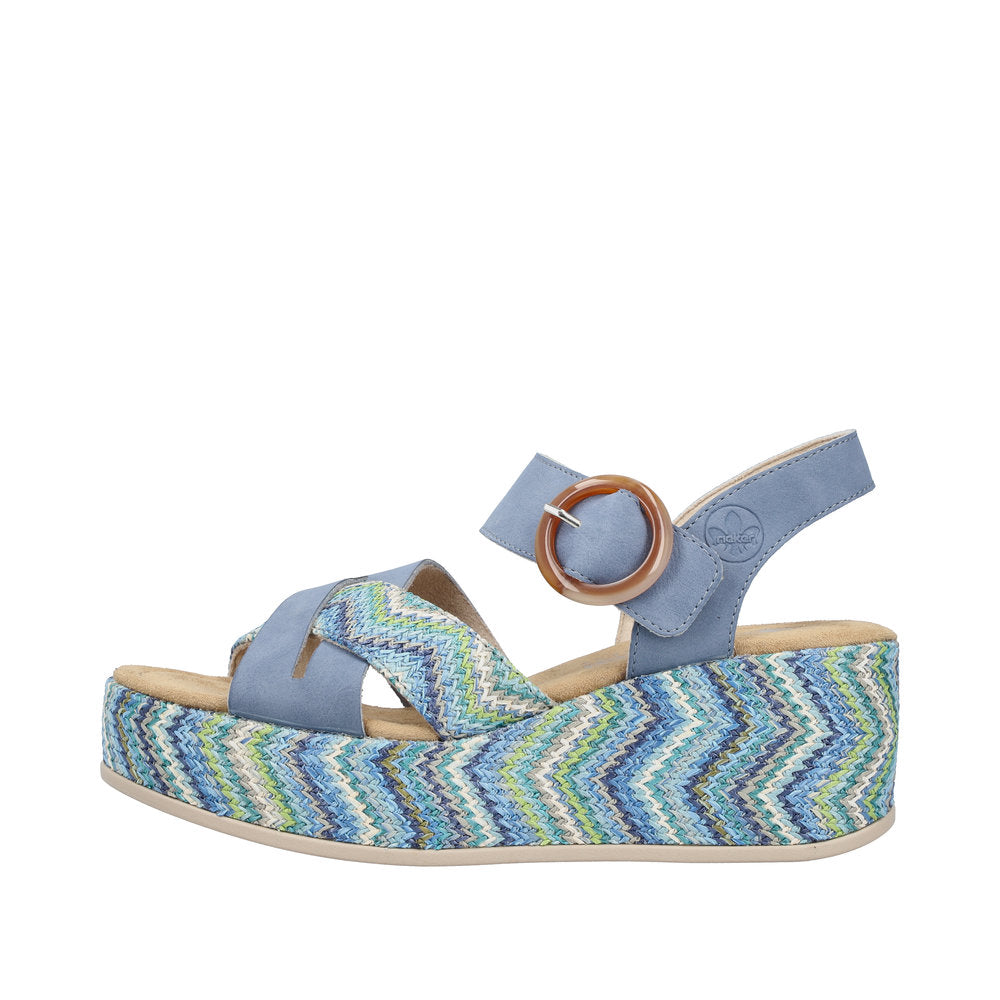 Rieker 69469-14 Rose Blue Sandals