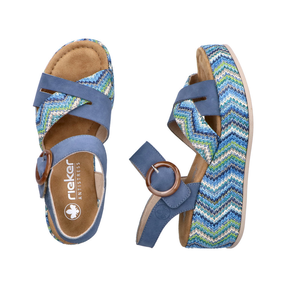 Rieker 69469-14 Rose Blue Sandals