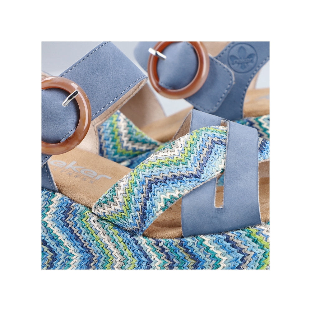 Rieker 69469-14 Rose Blue Sandals