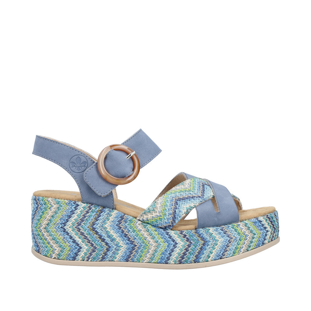 Rieker 69469-14 Rose Blue Sandals