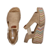 Rieker 69472-60 Rose Beige Sandals