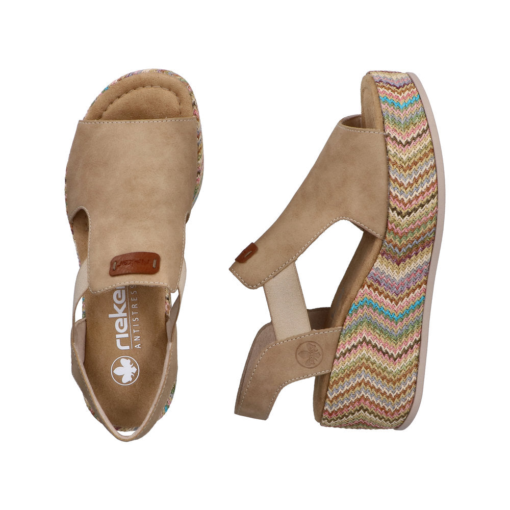 Rieker 69472-60 Rose Beige Sandals
