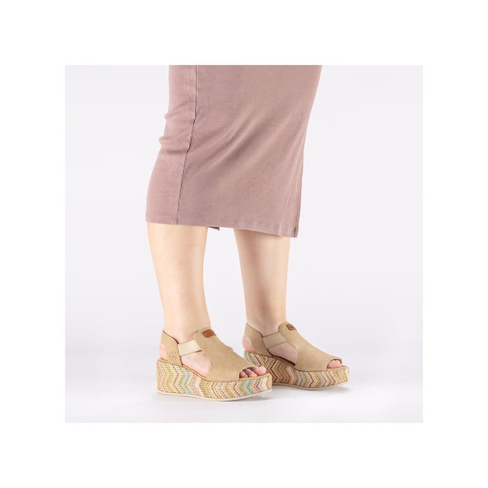 Rieker 69472-60 Rose Beige Sandals